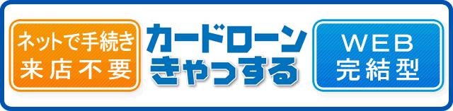 ネットで手続き来店不要　カードローンきゃっする　WEB完結型