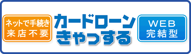 ネットで手続き来店不要　カードローンきゃっする　WEB完結型