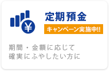 定期預金 期間・金額に応じて確実にふやしたい方に